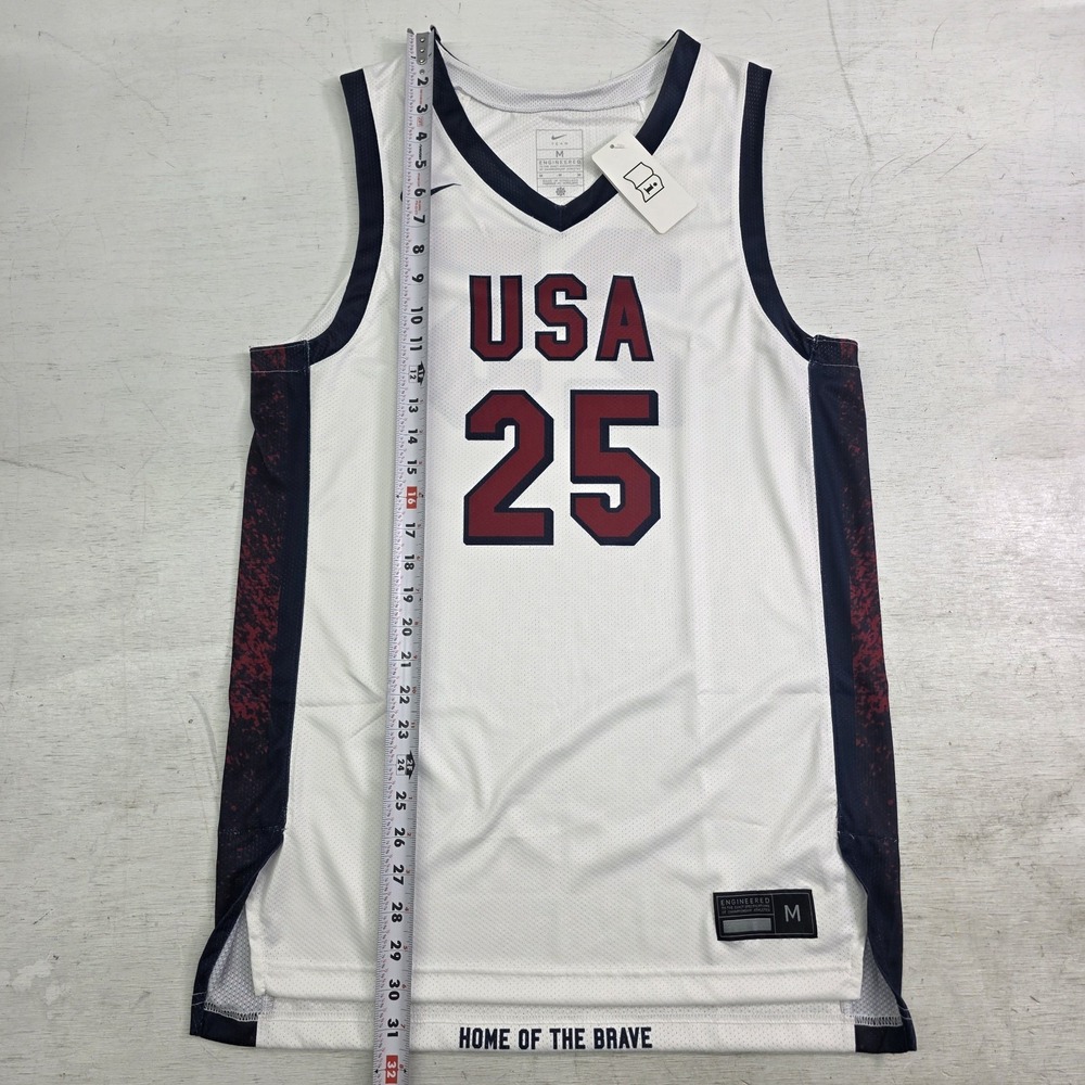 Nike Mens Team USA Olympics Basketball Limited White Home Jersey FA25TGH-SS Sz M - Picture 10 of 12